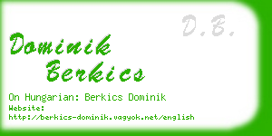 dominik berkics business card